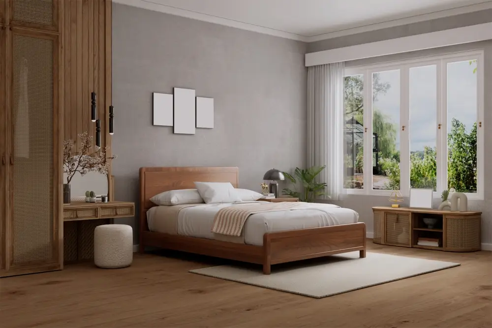 chambre en bois massif